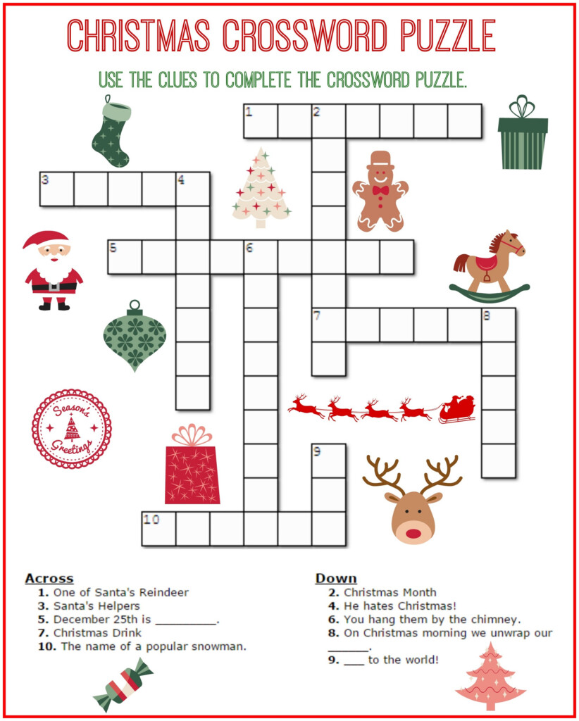 Easy Kids Crosswords Puzzles Activity Shelter - Easy Christmas Crossword Puzzles For Children