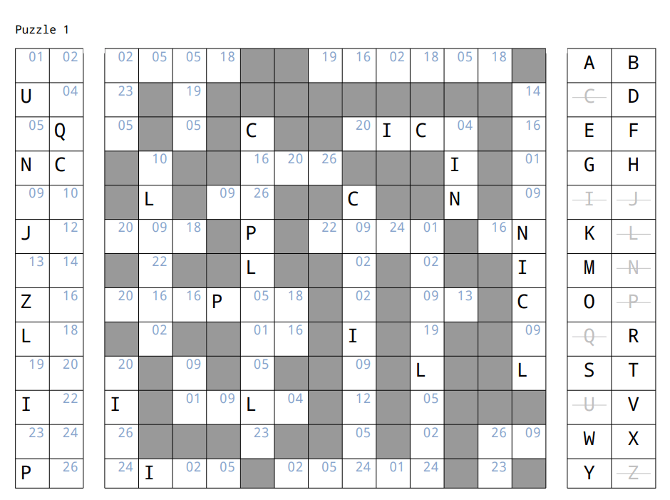 Printable Clueless Crosswords - Easy Clueless Crosswords
