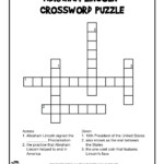 Abraham Lincoln Crossword For Kids Woo Jr Kids Activities - Easy Copy And Paste Word Crossword