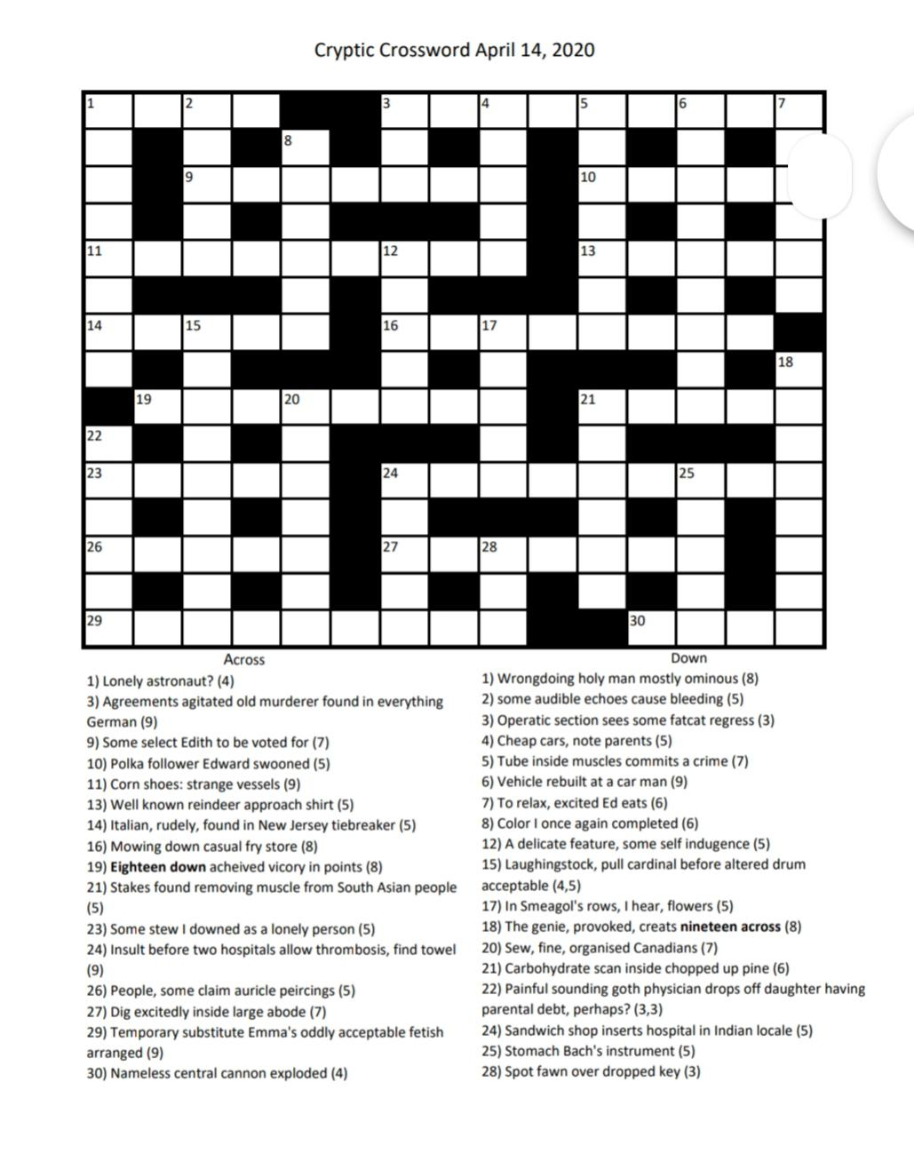 55 Cryptic Crossword Examples Daily Crossword Clue - Easy Criticisms Crossword