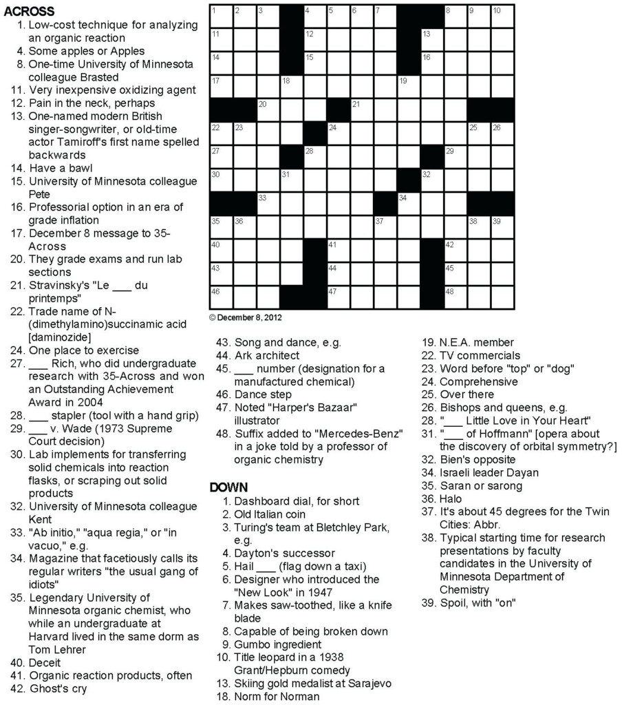 Printable Crossword Puzzles For Teens Printable Crossword Puzzles - Easy Crossword For Teens