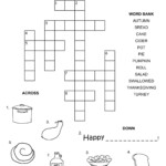 Easy Crossword Puzzles For Kids To Recall Memories Thanksgiving  - Easy Crossword Games
