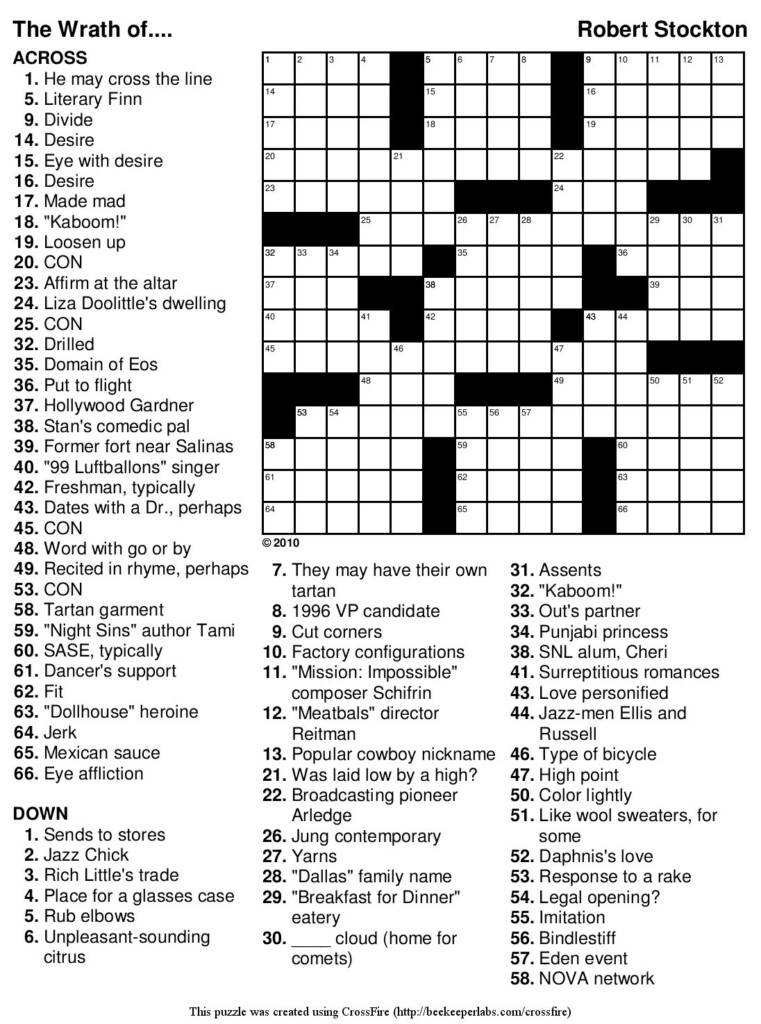Printable Crossword Puzzle With Answer Key Printable Crossword Puzzles - Easy Crossword Puzzle 13a Answers Key
