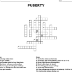 PUBERTY Crossword WordMint - Easy Crossword Puzzle About Puberty