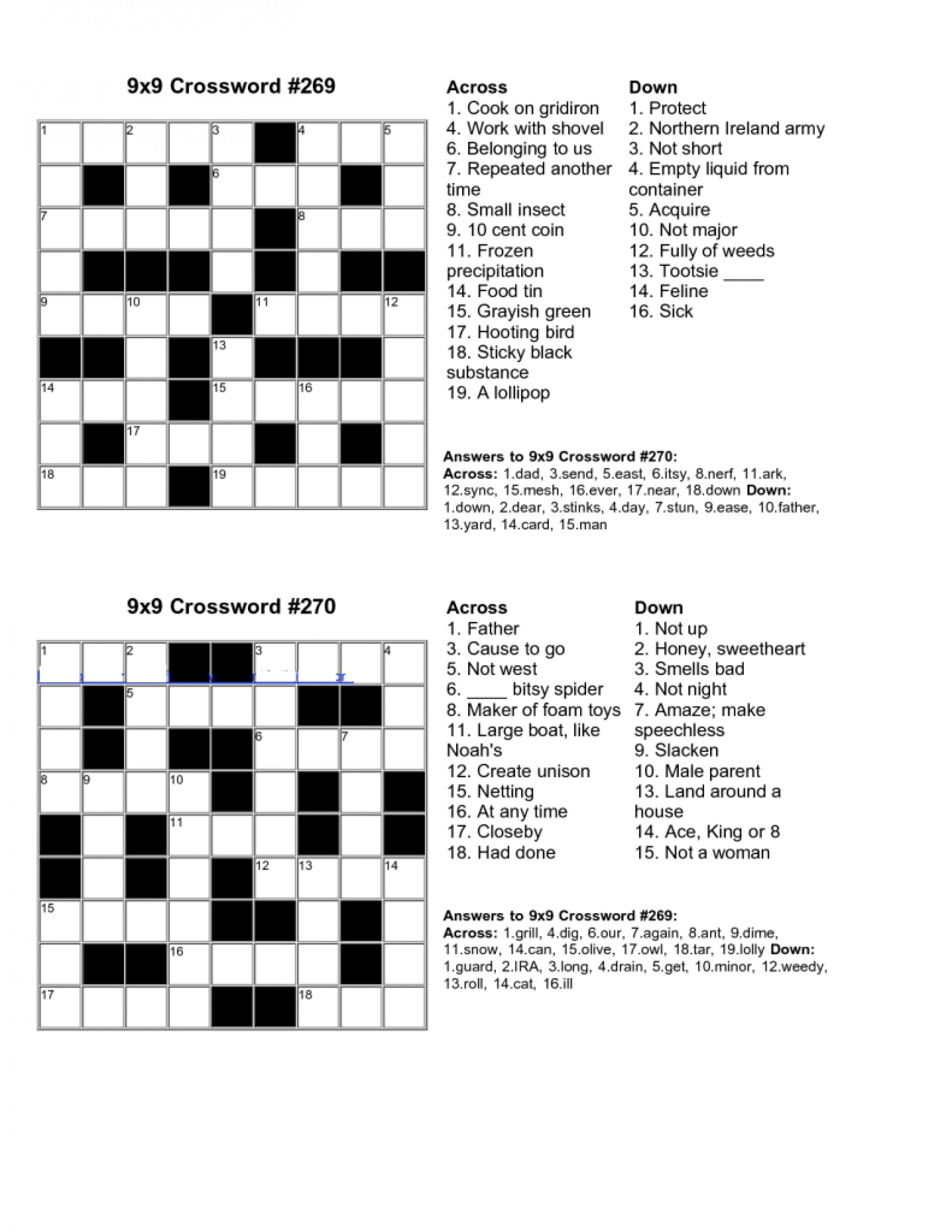 Free Printable Crossword Puzzle Maker With Answer Key Free Printable - Easy Crossword Puzzle Maker