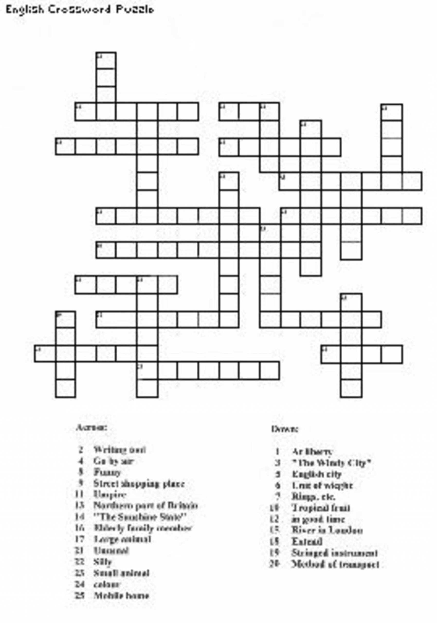 Create A Crossword Puzzle Free Printable Free Printable - Easy Crossword Puzzle Maker Free