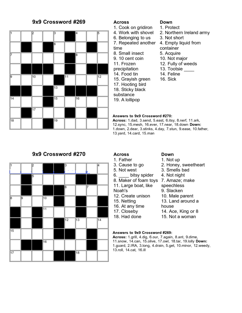 Free Printable Crossword Puzzle Maker With Answer Key Free Printable - Easy Crossword Puzzle Maker Free