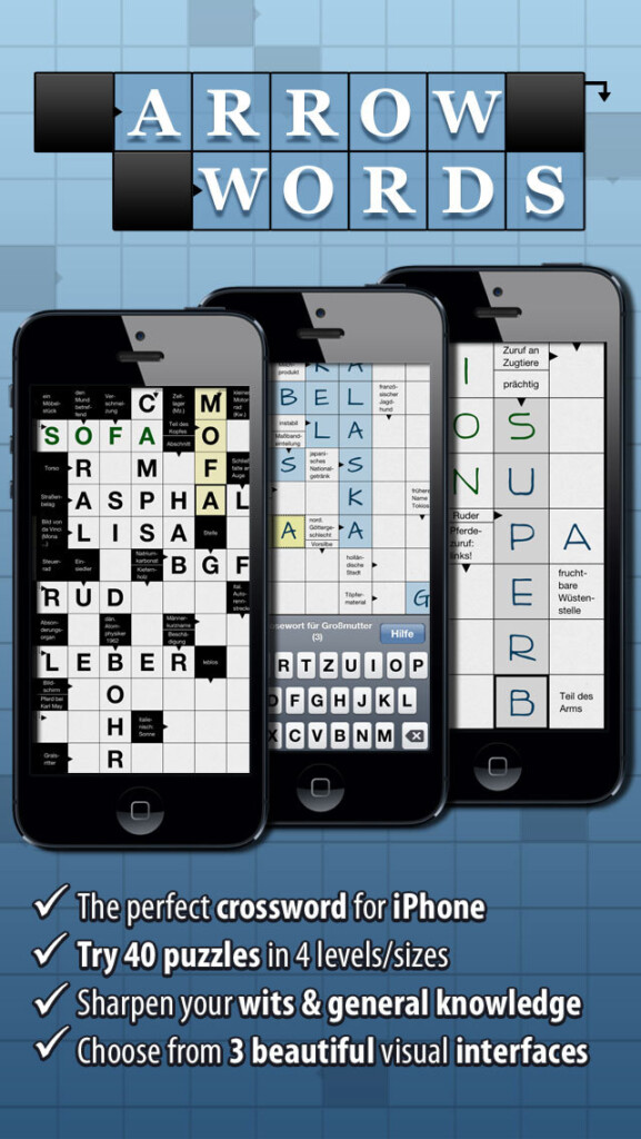 App Shopper Crossword Arrow Words The Free Crosswords Puzzle App  - Easy Crossword Puzzles For Iphone