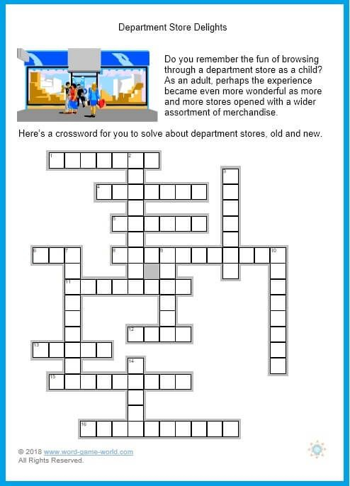 Printable Easy Crosswords With Answers Printable Crossword Puzzles  - Easy Crossword Puzzles For Kids With Answers