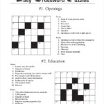 Free Easy Crossword Puzzles For Seniors Libertypark - Easy Crossword Puzzles For Seniors Super Fun Edition