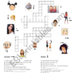 Describing People Crossword Puzzle ESL Worksheet By Hananemim - Easy Crossword Puzzles Names Of People