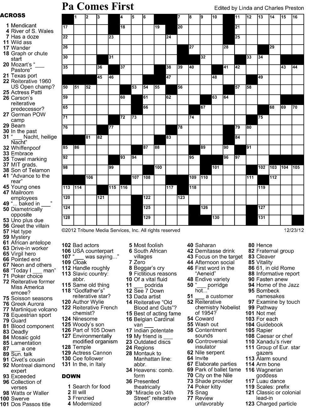 Printable Crossword Puzzle Washington Post Printable Crossword Puzzles - Easy Crossword Puzzles Washington Post