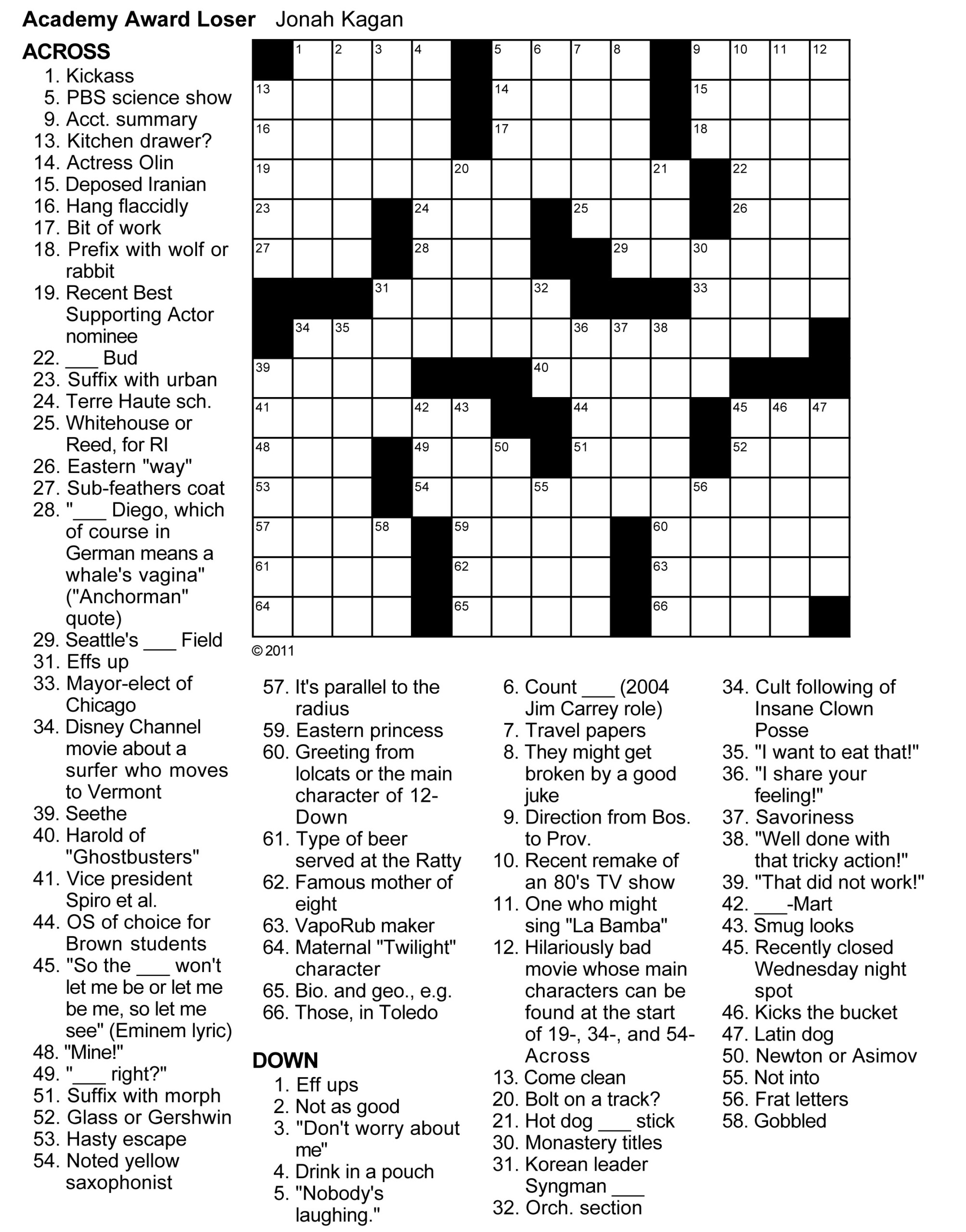 Washington Post Crossword Puzzle Stepindance fr - Easy Crossword Puzzles Washington Post