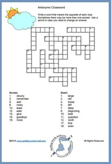 Easy Printable Crossword Puzzles With Answers Easy Crosswords Are Fun  - Easy Crossword Questions And Answers