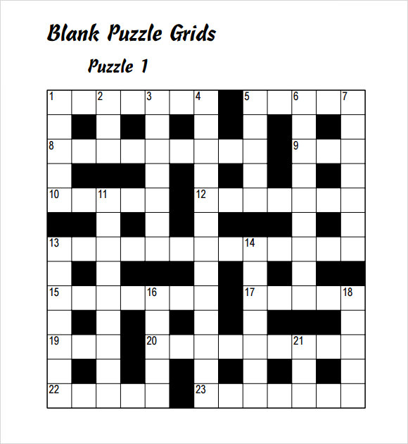 FREE 9 Blank Crossword Templates In PDF Excel EPS - Easy Crossword Templates Excel