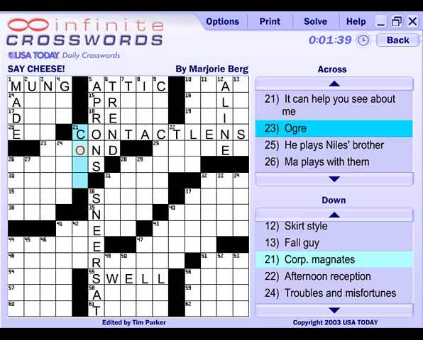 Full Infinite Crosswords Version For Windows  - Easy Crossword Xfinity