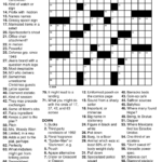 Printable Thomas Joseph Crossword Answers Printable Crossword Puzzles - Easy Crosswords And Answers