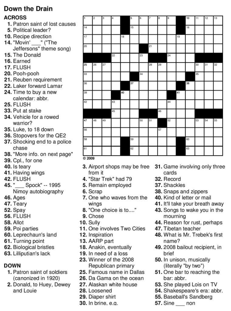 Easy Printable Crossword Puzzles For Seniors Template Blowout - Easy Crosswords For Seniors On Android