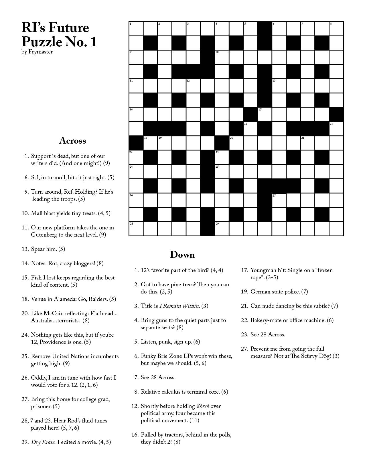 Printable Cryptic Crossword Puzzles Printable Crossword Puzzles - Easy Cryptic Crossword Online