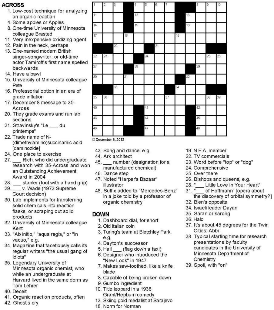 Crossword Puzzles Free Printable With Answers Free Easy Printable  - Easy Cryptic Crossword Puzzles With Answers