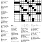 Easy Crossword Puzzles Printable Daily Template Printable Crossword  - Easy Daily Crossword