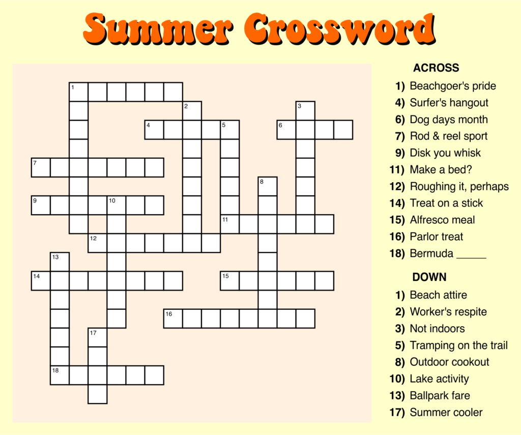 10 Best Large Print Easy Crossword Puzzles Printable Printablee - Easy Effortless Biggest Crossword