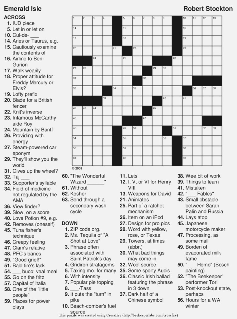 Large Print Crossword Puzzles Printable Printable Crossword Puzzles - Easy Effortless Biggest Crossword