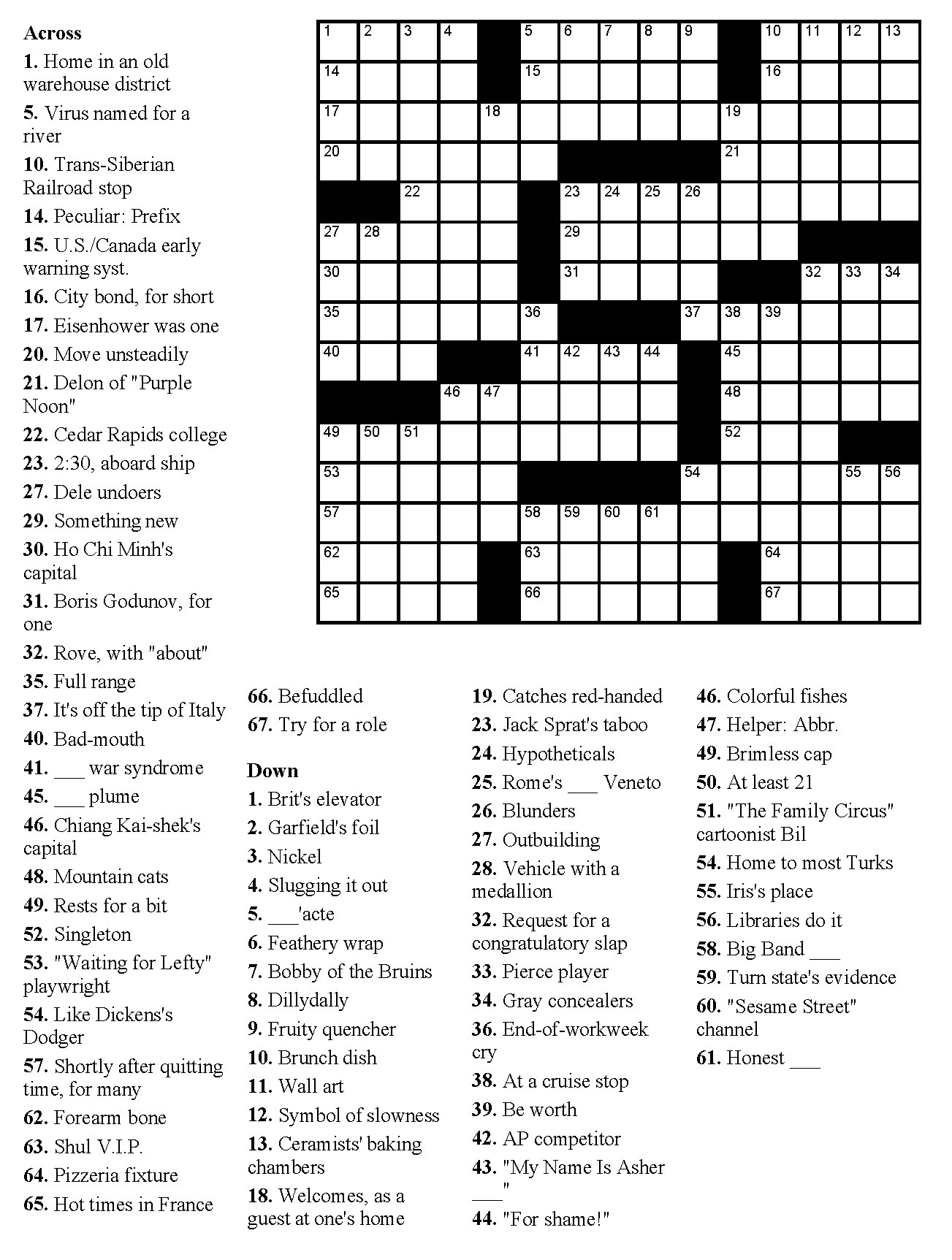 Free Printable Easy Fill In Puzzles Free Printable - Easy Fill In Crossword Puzzles