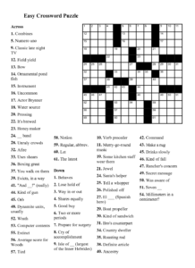 Easy Free Printable Crossword Puzzles - Easycrosswordpuzzlesprintable.com