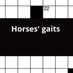 Horses Gaits Crossword Clue - Easy Gaited Saddle Horse Crossword