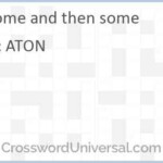 Some And Then Some Crossword Clue CrosswordUniversal - Easy Going And Then Some Crossword