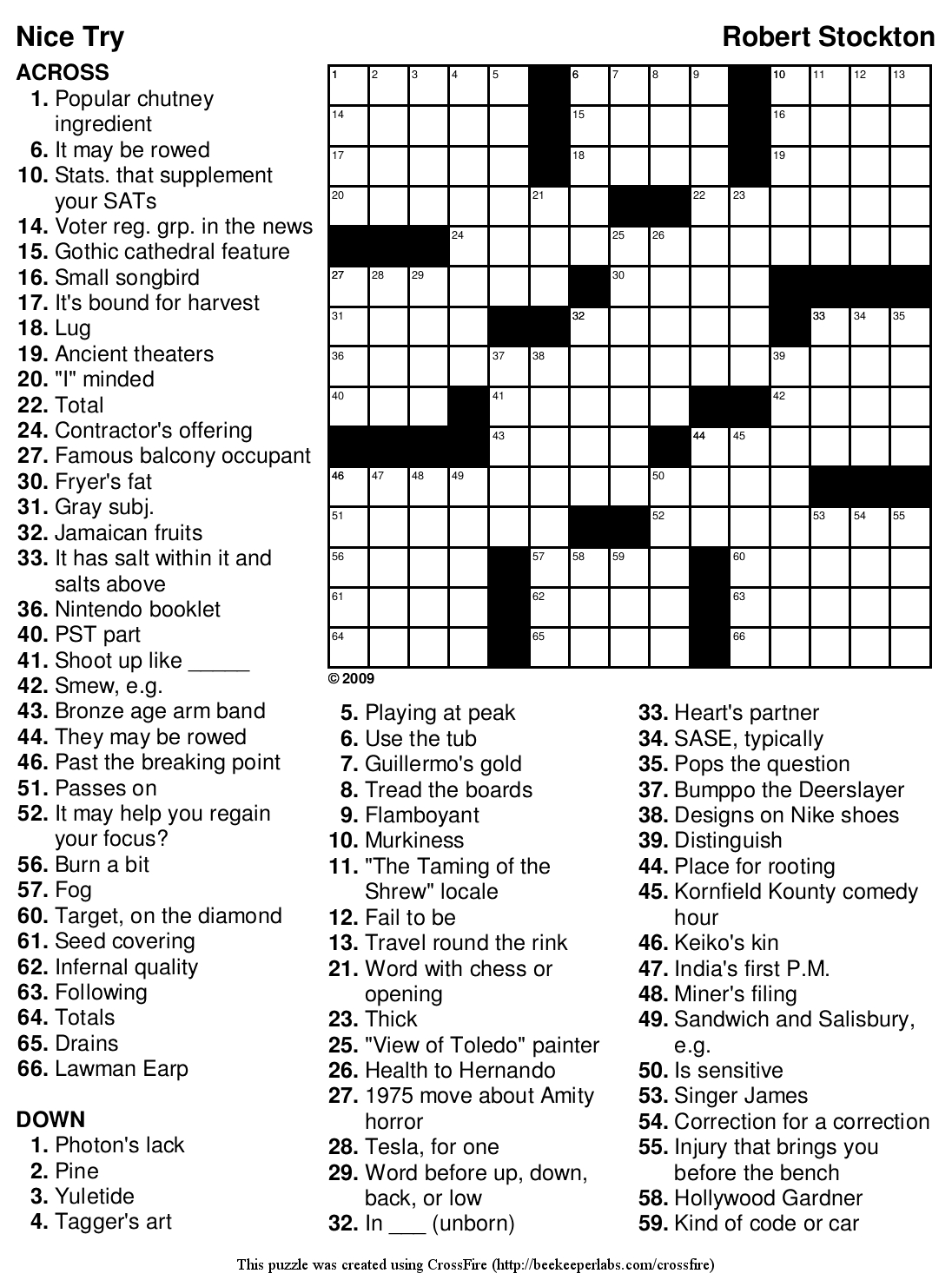 Kinds Of Crossword Puzzles - Easy In One's Mind Crossword Clue 4 Letters