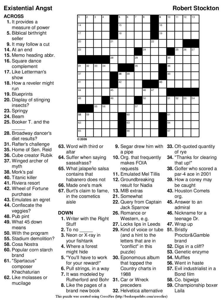 Search Results For Large Print Easy Crossword Puzzles Printable  - Easy It Album Crossword