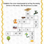 Kindergarten Crossword Puzzle - Easy Kindertgarten Crossword Puzzles