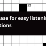 Phrase For Easy Listening Stations Crossword Clue - Easy Listening Format Crossword