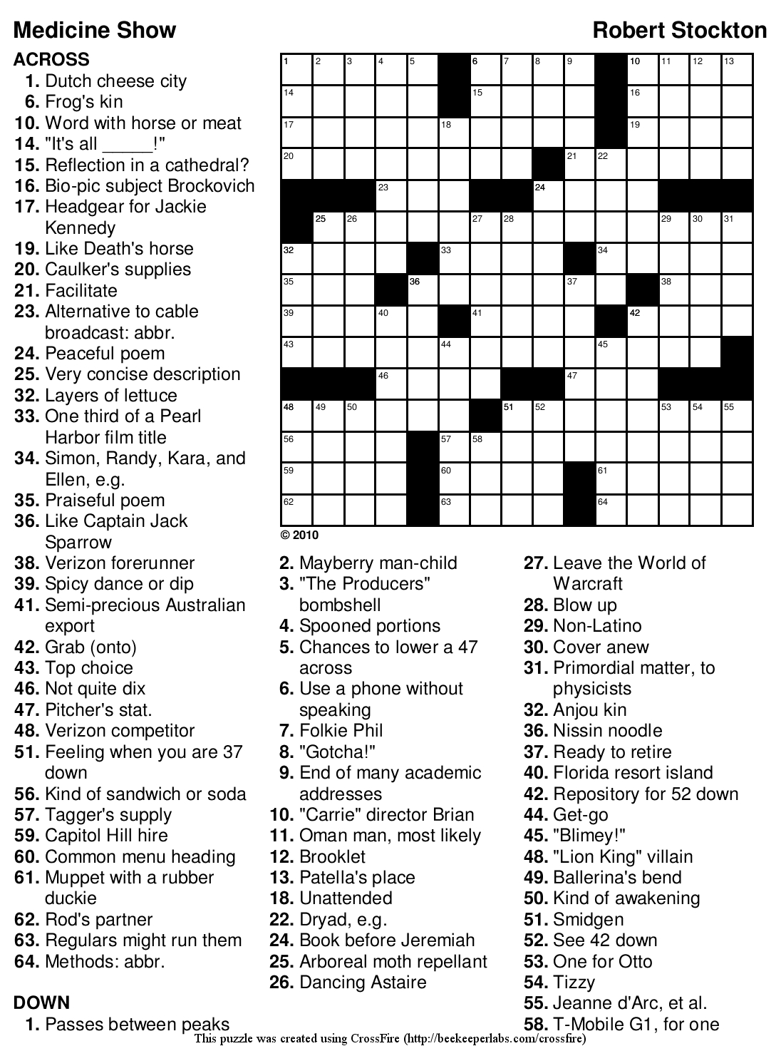 Printable Medical Crossword Puzzles Free Printable Crossword Puzzles - Easy Medical Crossword Puzzle