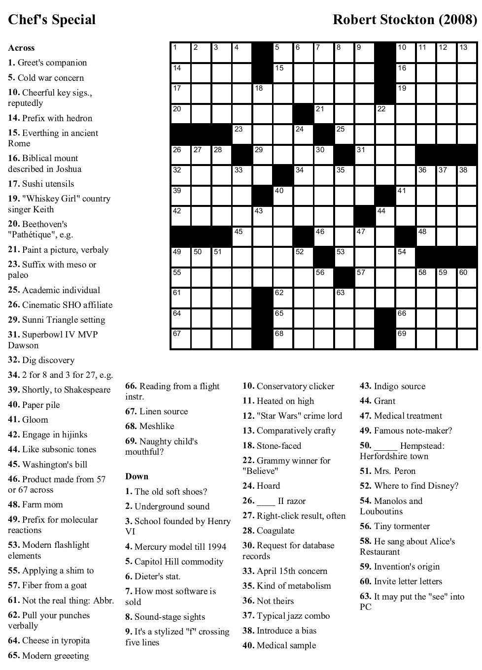 New York Times Daily Crossword Puzzle Printable Printable Crossword  - Easy New York Times Crossword Printable