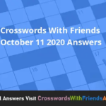 Crosswords With Friends October 11 2020 Answers  - Easy Putts Crossword