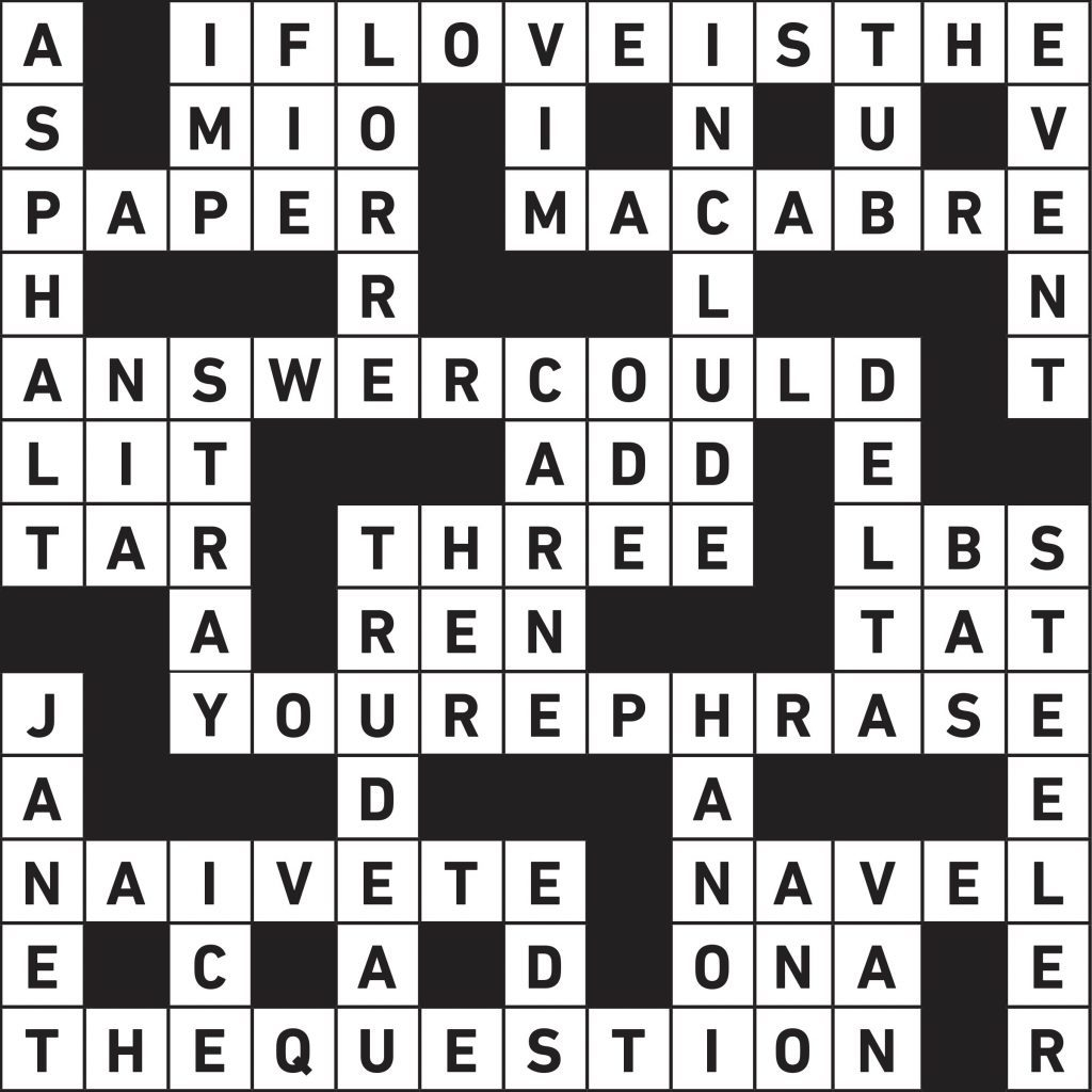 Printable Crossword Puzzles with Answers Reader s Digest - Easy Question To Answer Crossword Clue