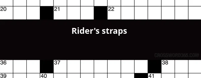 Rider s Straps Crossword Clue - Easy Rider Star Crossword Puzzle Clue