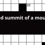Pointed Summit Of A Mountain Crossword Clue - Easy Route To A Mountain Summit Crossword Clue