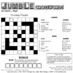 Sample Of Square Sunday Jumble Crosswords Tribune Content Agency  - Easy Simple 2 Words Crossword Clue