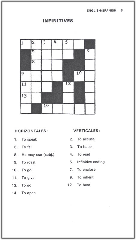 Easy Spanish Crossword Puzzles 2nd Edition National Textbook  - Easy Spanish Crossword Puzzles Printable