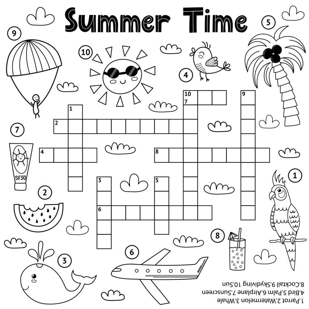 Fun Crossword Puzzles For Kids To Print Drama Club For Kids - Easy Summer Crossword Puzzle Printable