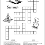 Summer Crossword Puzzles For Kids Tree Valley Academy - Easy Summer Crossword Puzzles