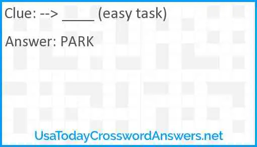Easy Task Crossword Clue UsaTodayCrosswordAnswers - Easy Tasks Crossword Clue