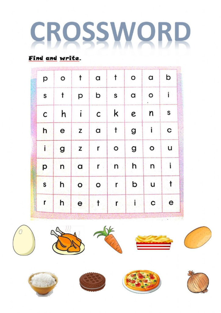 Crossword Foods Interactive Worksheet In 2020 Worksheets  - Easy To Chew Food Crossword