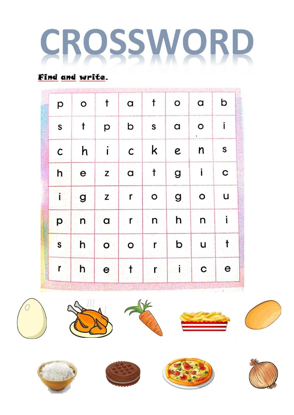 Crossword Foods Interactive Worksheet In 2020 Worksheets  - Easy To Chew Food Crossword