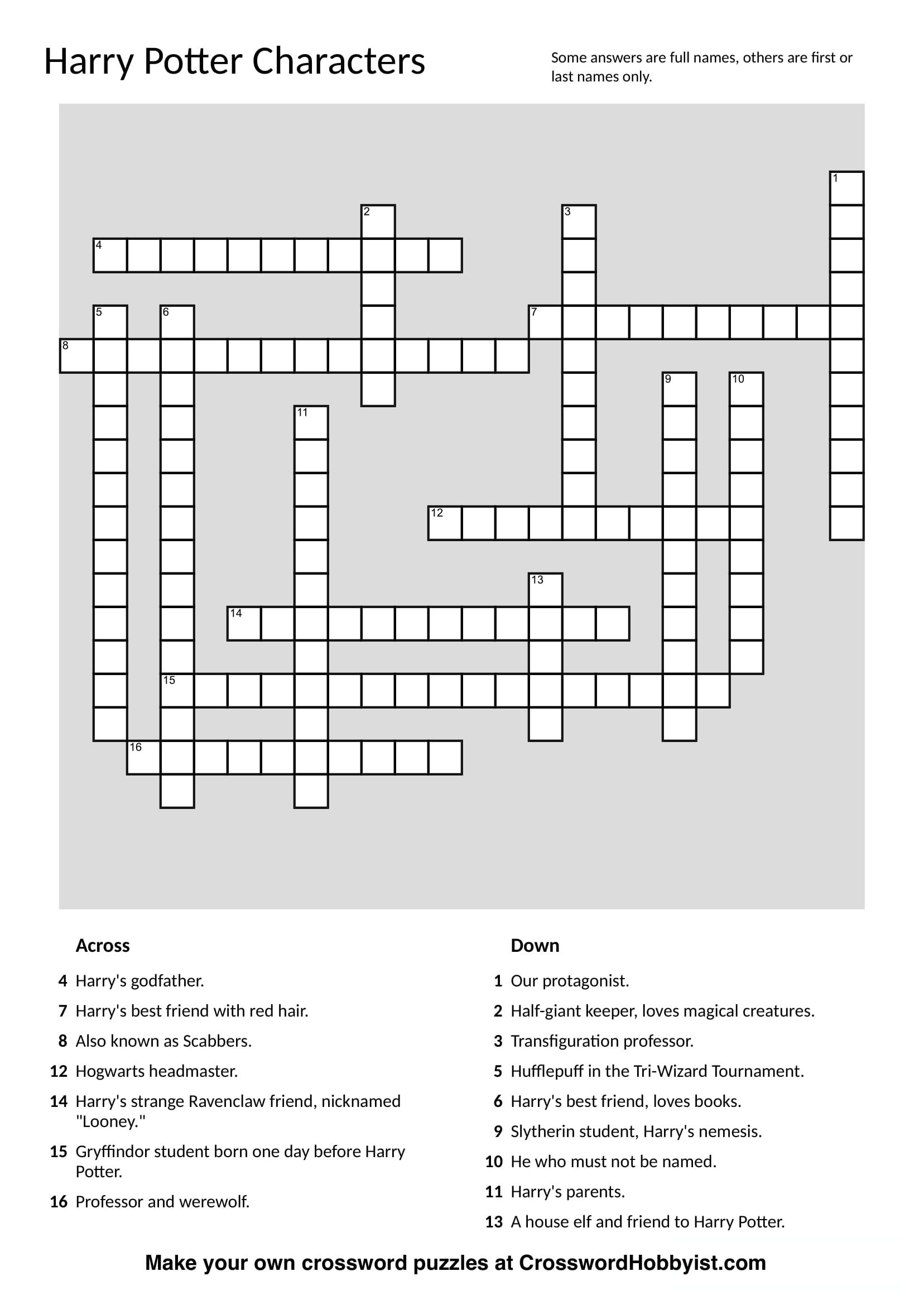 Make Your Own Crossword Puzzle Free Printable Free Printable A To Z - Easy To Clean Ad Claim Crossword