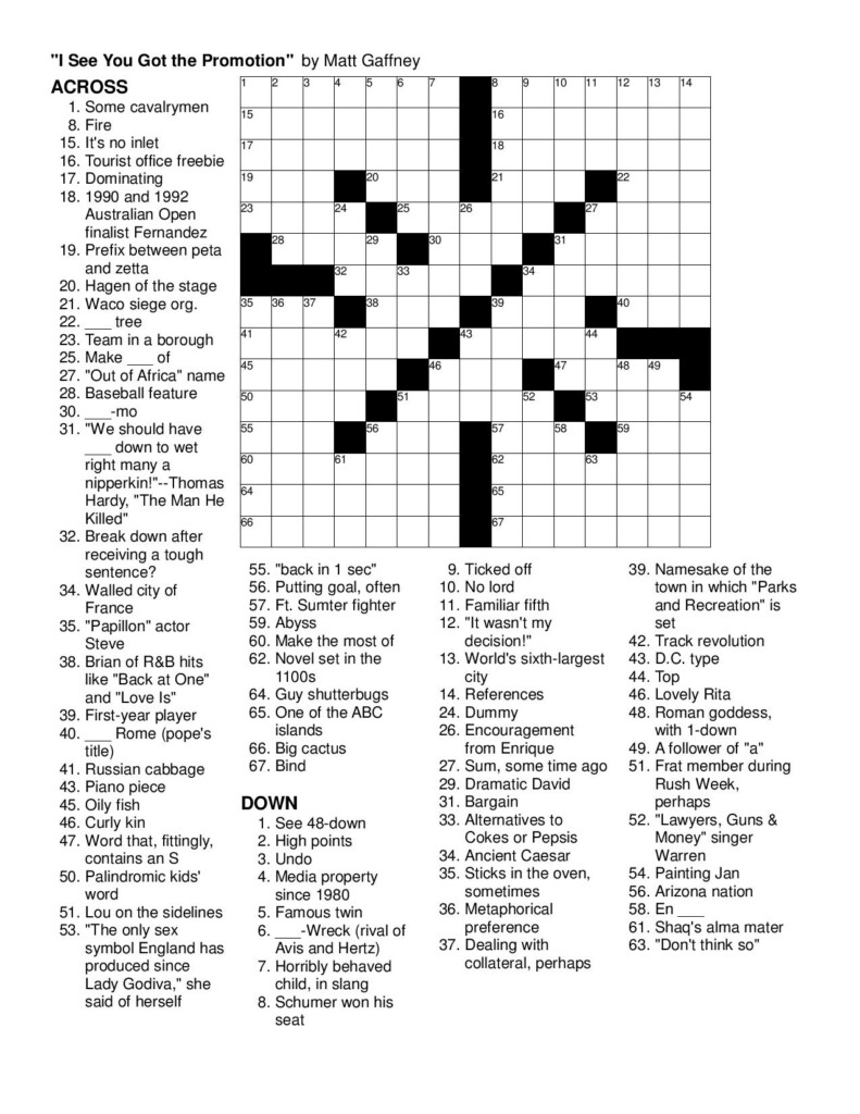 Merl Reagle s Sunday Crossword Free Printable Free Printable A To Z - Easy To Clean Ad Claim Crossword